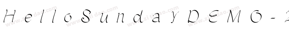 HelloSundayDEMO-2字体转换