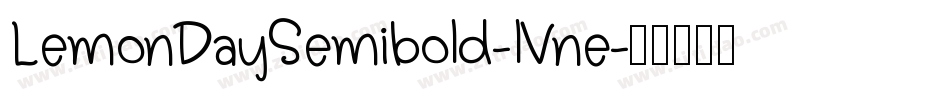 LemonDaySemibold-lVne字体转换