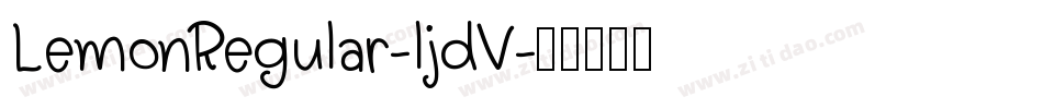 LemonRegular-ljdV字体转换