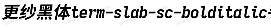 更纱黑体term-slab-sc-bolditalic手机版字体转换