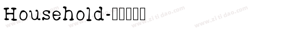 Household字体转换