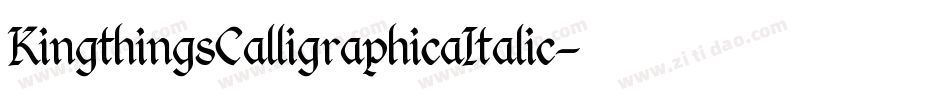 KingthingsCalligraphicaItalic-WJo4字体转换