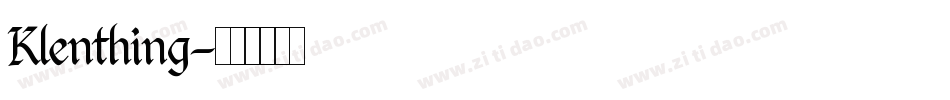 Klenthing字体转换