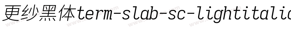 更纱黑体term-slab-sc-lightitalic转换器字体转换