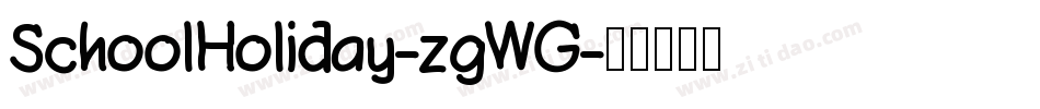 SchoolHoliday-zgWG字体转换