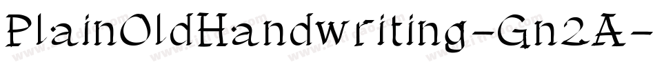 PlainOldHandwriting-Gn2A字体转换