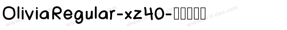 OliviaRegular-xz40字体转换