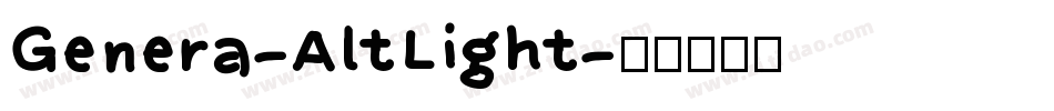 Genera-AltLight字体转换