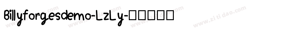 Billyforgesdemo-LzLy字体转换
