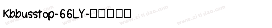 Kbbusstop-66LY字体转换