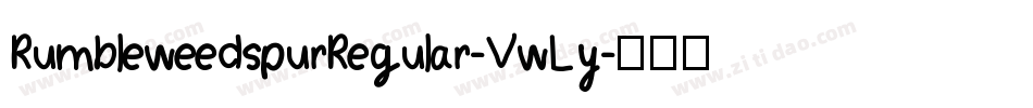 RumbleweedspurRegular-VwLy字体转换