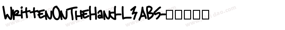 WrittenOnTheHand-L3AB5字体转换