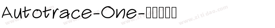 Autotrace-One字体转换