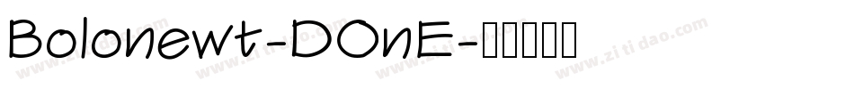 Bolonewt-DOnE字体转换