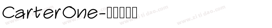 CarterOne字体转换