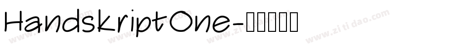HandskriptOne字体转换