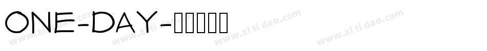 ONE-DAY字体转换