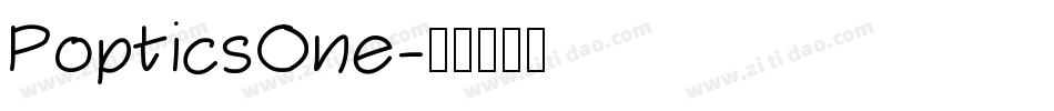PopticsOne字体转换