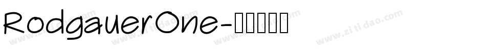 RodgauerOne字体转换