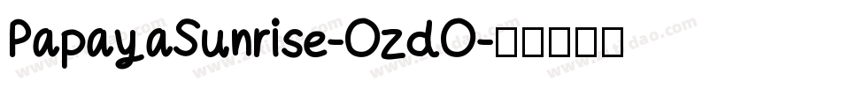 PapayaSunrise-OzdO字体转换