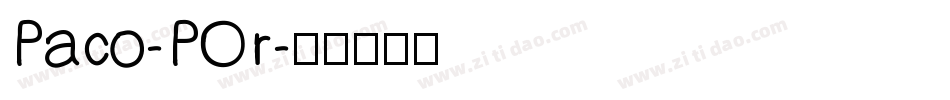Paco-POr字体转换