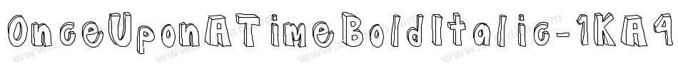 OnceUponATimeBoldItalic-1KA4字体转换