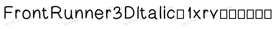 FrontRunner3DItalic-1xrv字体转换