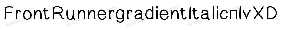 FrontRunnergradientItalic-lvXD字体转换