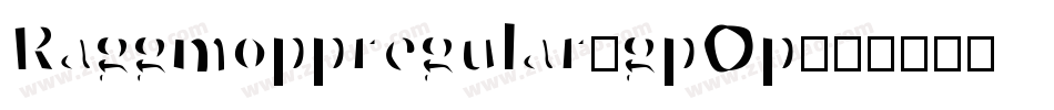 Raggmoppregular-gpOp字体转换