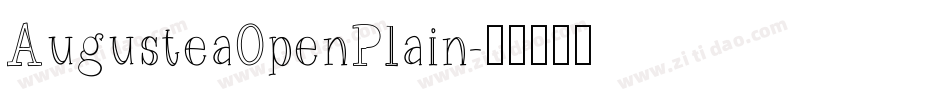 AugusteaOpenPlain字体转换
