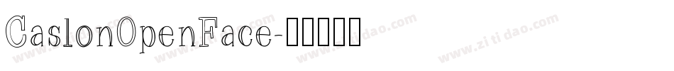 CaslonOpenFace字体转换