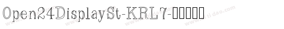Open24DisplaySt-KRL7字体转换