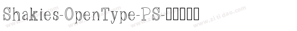 Shakies-OpenType-PS字体转换