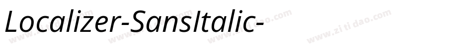 Localizer-SansItalic字体转换
