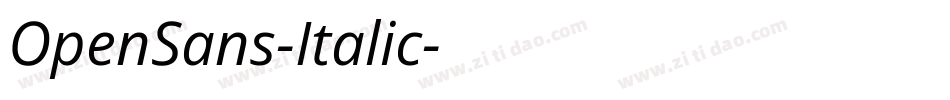 OpenSans-Italic字体转换