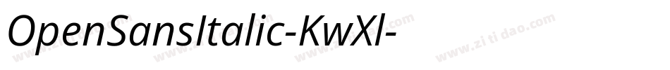 OpenSansItalic-KwXl字体转换