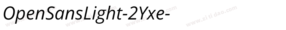 OpenSansLight-2Yxe字体转换