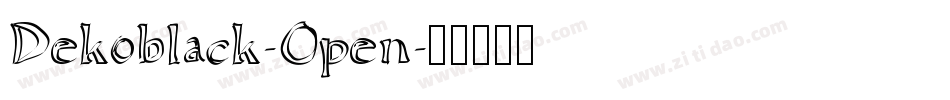 Dekoblack-Open字体转换