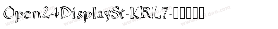Open24DisplaySt-KRL7字体转换
