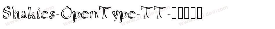 Shakies-OpenType-TT字体转换