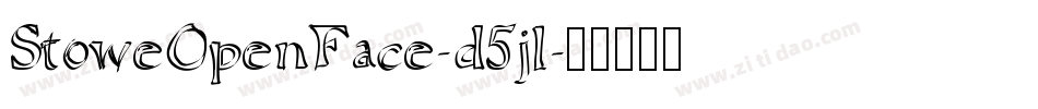 StoweOpenFace-d5jl字体转换