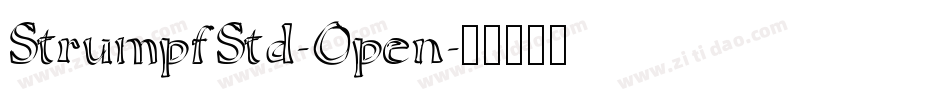 StrumpfStd-Open字体转换