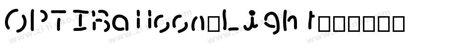 OPTIBalloon-Light字体转换