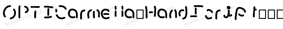 OPTICarmella-HandScript字体转换
