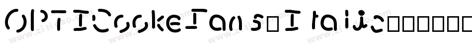 OPTICookeSans-Italic字体转换