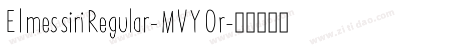 ElmessiriRegular-MVYOr字体转换