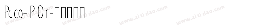 Paco-POr字体转换