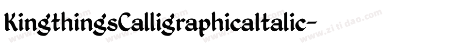 KingthingsCalligraphicaItalic-WJo4字体转换