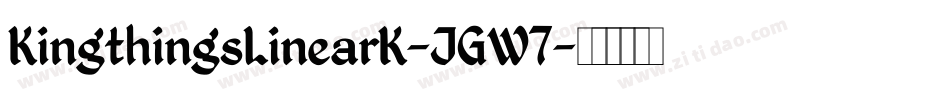 KingthingsLinearK-JGW7字体转换
