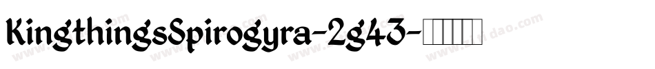KingthingsSpirogyra-2g43字体转换